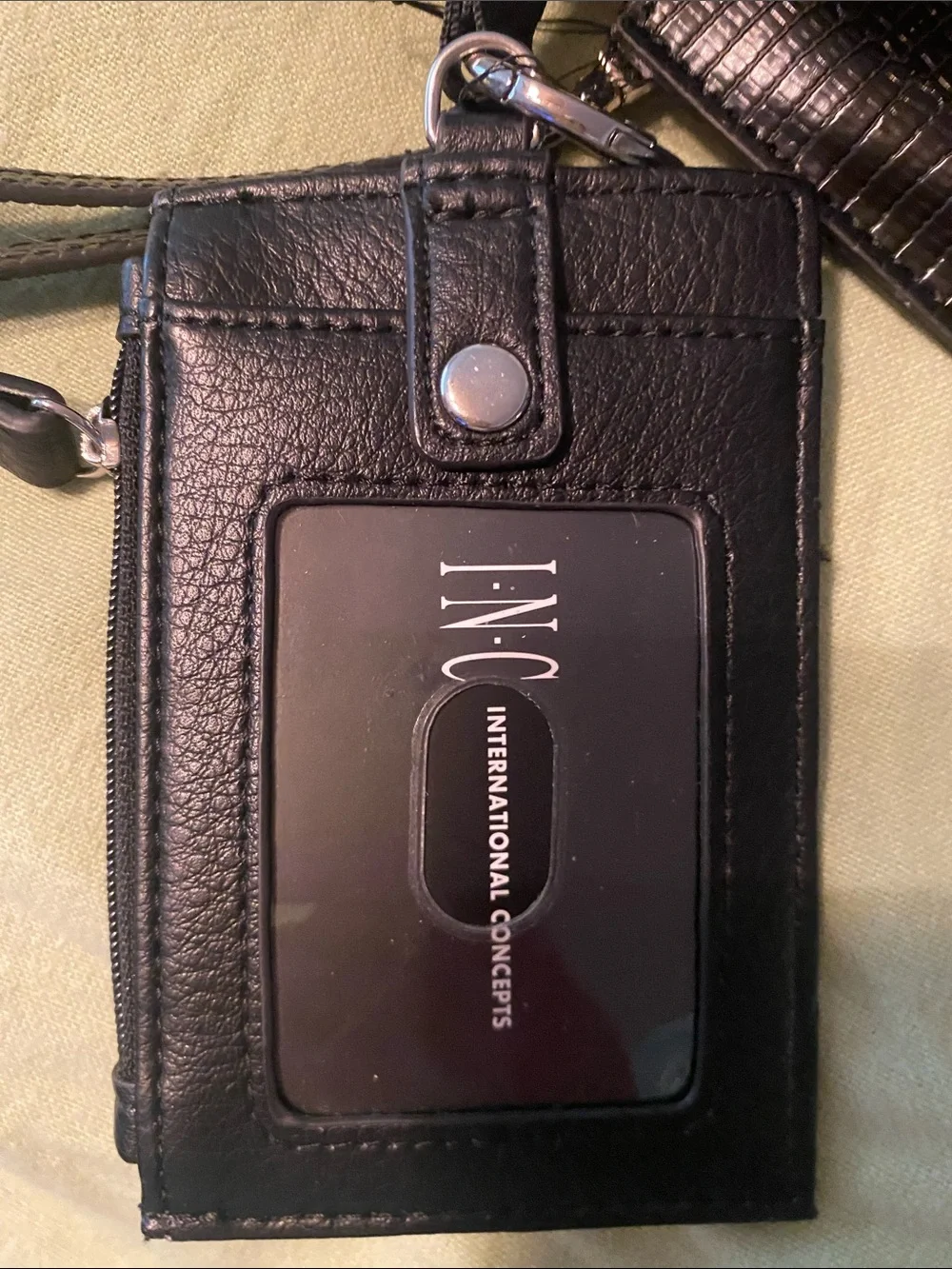INC International Concepts Black Phone Case, Wristlet and Card Case Duo